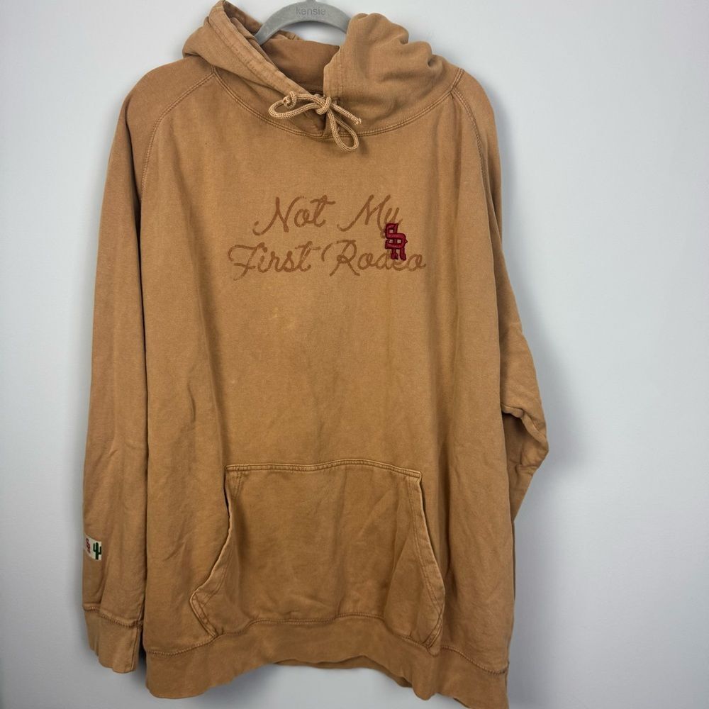 STEVENSON RANCH | Not My First Rodeo Tan Sweatshirt Hoodie Men’s Size X-Large